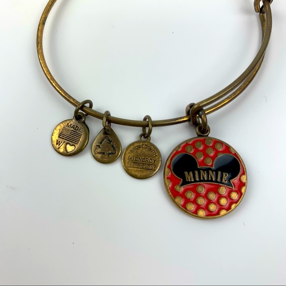 Alex and Ani Disney Minnie Mouse Bracelet Rafaelian Gold Bangle - Adjustable - Picture 13 of 13